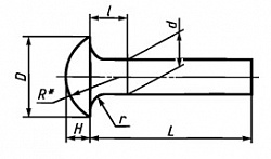 ГОСТ 10299-80 Заклепки с полукруглой головкой классов точности В и С
